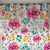 Elegant Floral Print Sheer Semi Transparent Curtain - Set of 2 -DS03A1