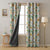 Botanical Bliss Floral Mustard Heavy Satin Blackout curtains Set Of 2 - (DS3B)