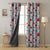 Botanical Bliss Floral Red Heavy Satin Blackout curtains Set Of 2 - (DS3F)