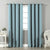 Jacquard Room Darkening Curtains in Sky Blue Set Of 2 - (P400)