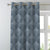 Aqua Fins Indie Sapphire Blue Heavy Satin Room Darkening Curtains Set Of 1pc - (DS408B)