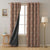 Vines of Heritage Indie Orange Heavy Satin Blackout curtains Set Of 2 - (DS409A)