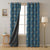 Vines of Heritage Indie Powder Blue Heavy Satin Blackout curtains Set Of 2 - (DS409C)