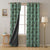Vines of Heritage Indie Sage Green Heavy Satin Blackout curtains Set Of 2 - (DS409D)