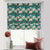 Midnight Garden Floral Turquoise Satin Roman Blind (DS417A)