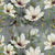 Midnight Garden Floral Smoke Grey Heavy Satin Room Darkening Curtains Set Of 1pc - (DS417B)