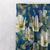 Midnight Garden Floral Azure Blue Heavy Satin Room Darkening Curtains Set Of 1pc - (DS417C)