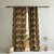 Honeycomb Geometric Coffee Brown Heavy Satin Room Darkening Curtains Set Of 2 - (DS422A)