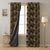 Honeycomb Geometric Coffee Brown Heavy Satin Blackout curtains Set Of 2 - (DS422A)