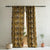 Honeycomb Geometric Mustard Orange Heavy Satin Blackout curtains Set Of 2 - (DS422C)