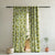 Berry Bliss Floral Tea Green Heavy Satin Room Darkening Curtains Set Of 2 - (DS424A)