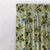 Berry Bliss Floral Tea Green Heavy Satin Blackout curtains Set Of 2 - (DS424A)