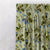 Berry Bliss Floral Tea Green Heavy Satin Room Darkening Curtains Set Of 1pc - (DS424A)