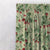 Berry Bliss Floral Tea Green Heavy Satin Room Darkening Curtains Set Of 1pc - (DS424B)