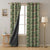 Berry Bliss Floral Tea Green Heavy Satin Blackout curtains Set Of 2 - (DS424B)