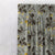 Berry Bliss Floral Misty Grey Heavy Satin Room Darkening Curtains Set Of 2 - (DS424E)