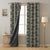 Berry Bliss Floral Misty Grey Heavy Satin Blackout curtains Set Of 2 - (DS424E)