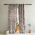 Blooming Vines Floral Dusty Beige Heavy Satin Room Darkening Curtains Set Of 2 - (DS427A)