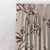 Blooming Vines Floral Dusty Beige Heavy Satin Room Darkening Curtains Set Of 1pc - (DS427A)