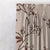 Blooming Vines Floral Dusty Beige Heavy Satin Room Darkening Curtains Set Of 2 - (DS427A)