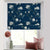 Blooming Vines Floral Midnight Blue Satin Roman Blind (DS428A)