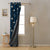 Blooming Vines Floral Midnight Blue Heavy Satin Blackout Curtains Set Of 1pc - (DS428A)