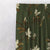 Blooming Vines Floral Olive Heavy Satin Room Darkening Curtains Set Of 1pc - (DS428B)