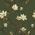 Blooming Vines Floral Olive Heavy Satin Room Darkening Curtains Set Of 1pc - (DS428B)