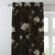 Blooming Vines Floral Coffee Brown Heavy Satin Room Darkening Curtains Set Of 1pc - (DS428C)