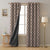 Arabian Arch Indie Tan Brown Heavy Satin Blackout Curtains Set Of 2 - (DS456D)