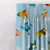 Fly High Kids Sky Blue Heavy Satin Room Darkening Curtains Set Of 2 - (DS461A)