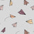 Origami planes Kids Light Grey Heavy Satin Room Darkening Curtains Set Of 2 - (DS464C)