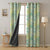 Playful Planets Kids Pastel Green Heavy Satin Blackout curtains Set Of 2 - (DS465A)