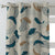 Leafy Drift Floral Turquoise Heavy Satin Blackout Curtains Set Of 2 - (DS467A)