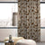 Leafy Drift Floral Mud Brown Heavy Satin Blackout curtains Set Of 2 - (DS467D)