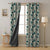 Free Spirit Floral Turquoise Heavy Satin Blackout Curtains Set Of 2 - (DS468A)