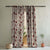 Free Spirit Floral Maroon Heavy Satin Room Darkening Curtains Set Of 2 - (DS468C)