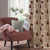 Free Spirit Floral Maroon Heavy Satin Blackout curtains Set Of 2 - (DS468C)