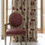 Free Spirit Floral Maroon Heavy Satin Blackout curtains Set Of 2 - (DS468C)