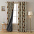 Free Spirit Floral Mud Brown Heavy Satin Blackout curtains Set Of 2 - (DS468D)