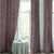 Aqua Swirls Geometric Maroon Heavy Satin Room Darkening Curtains Set Of 1pc - (DS469C)