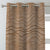Aqua Swirls Geometric Mud Brown Heavy Satin Blackout Curtains Set Of 2 - (DS469D)