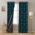 Leafy Silhouette Floral Turquoise Heavy Satin Blackout curtains Set Of 2 - (DS470A)