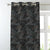 Leafy Silhouette Floral Charcoal Grey Heavy Satin Room Darkening Curtains Set Of 2 - (DS470B)