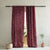 Leafy Silhouette Floral Maroon Heavy Satin Room Darkening Curtains Set Of 2 - (DS470C)