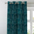 Leaf Tracery Floral Turquoise Heavy Satin Blackout Curtains Set Of 1pc - (DS471A)