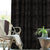 Leaf Tracery Floral Charcoal Grey Heavy Satin Blackout Curtains Set Of 1pc - (DS471B)