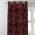 Leaf Tracery Floral Maroon Heavy Satin Room Darkening Curtains Set Of 1pc - (DS471C)