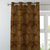 Leaf Tracery Floral Mud Brown Heavy Satin Room Darkening Curtains Set Of 1pc - (DS471D)