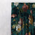 Dark Romance Floral Turquoise Heavy Satin Room Darkening Curtains Set Of 1pc - (DS473B)